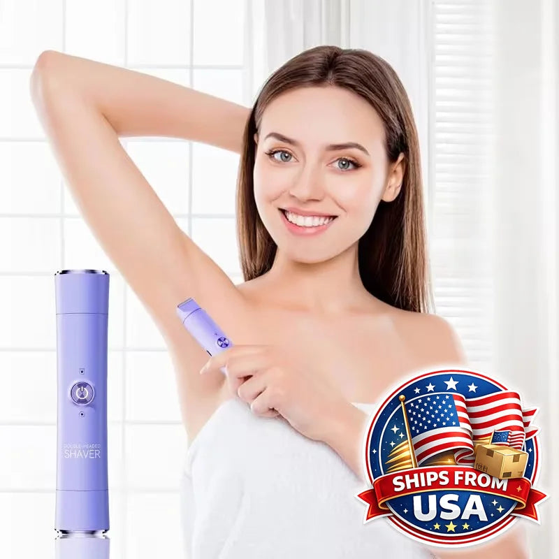Rechargeable Double Head Hair Removal Device Cordless Wet Dry Tool