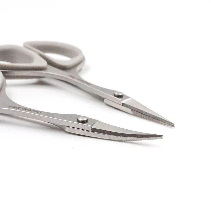 Professional Eyebrow Scissors Trimmer Straight Head and Curved Head