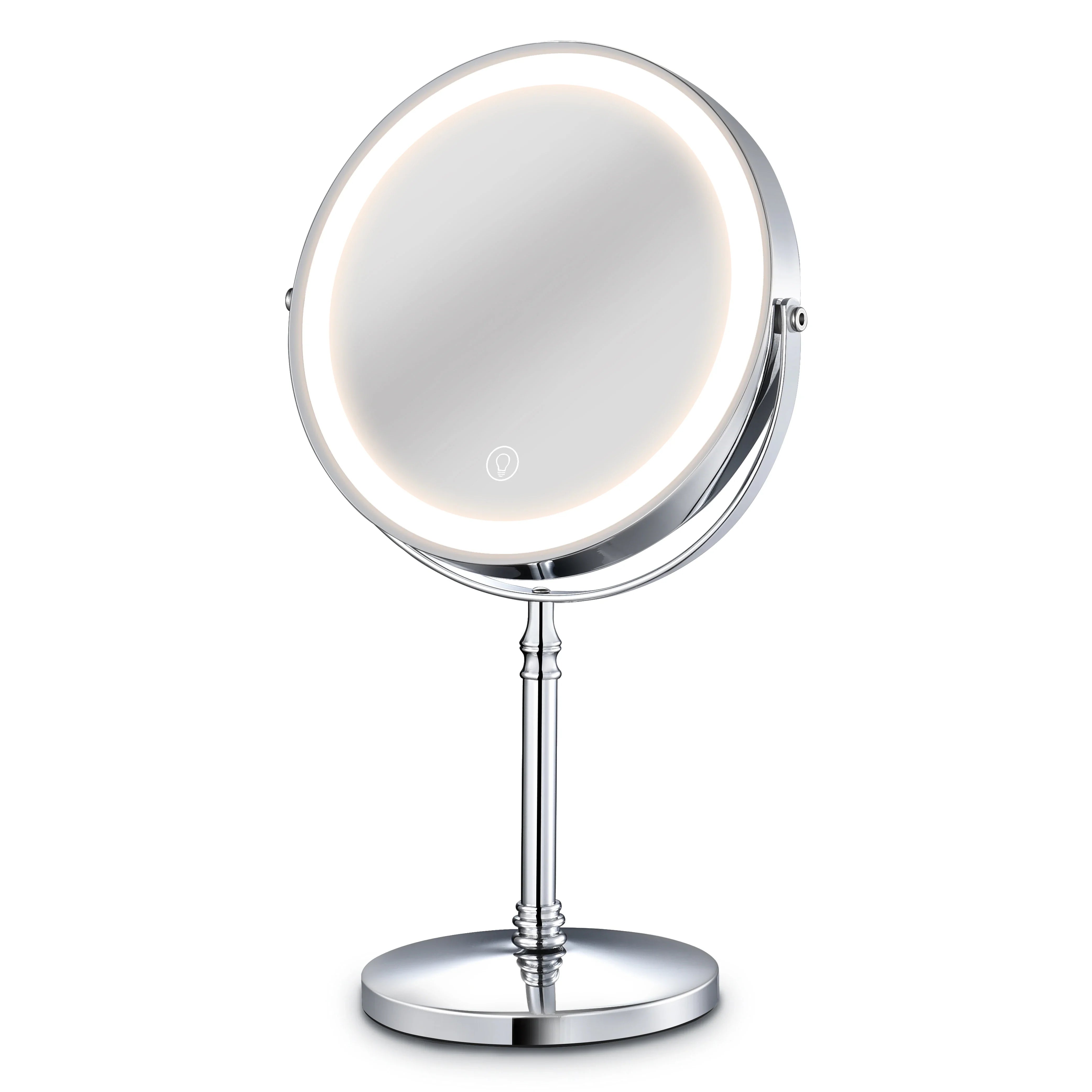 Gold Makeup Mirror With Light USB Charging Magnifying Vanity Mirror