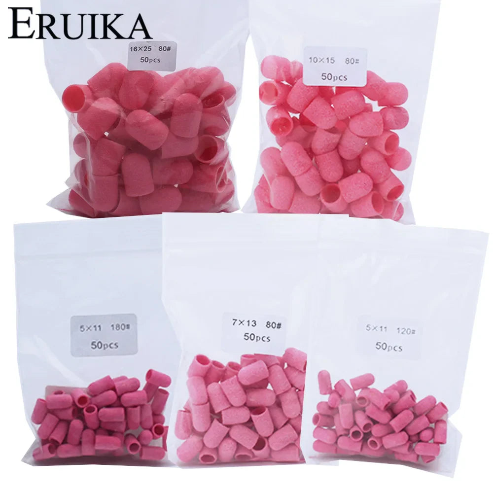 Nail Sanding Bands Caps Nail Drill Bit With Mandrel Pedicure Clean Tool