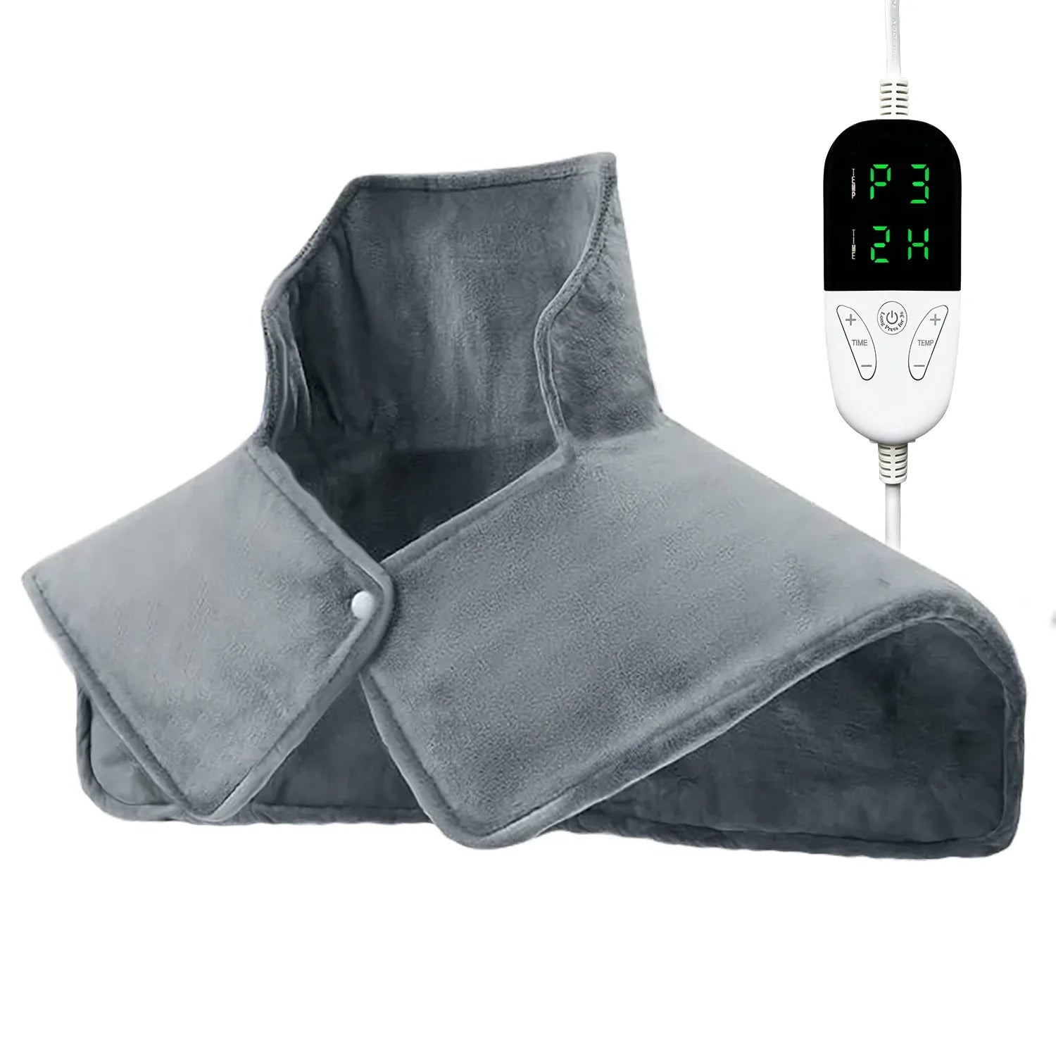 Neck & Shoulder Electric Heating Pad - Weighted 6 Heat  4 Timers Auto-Off