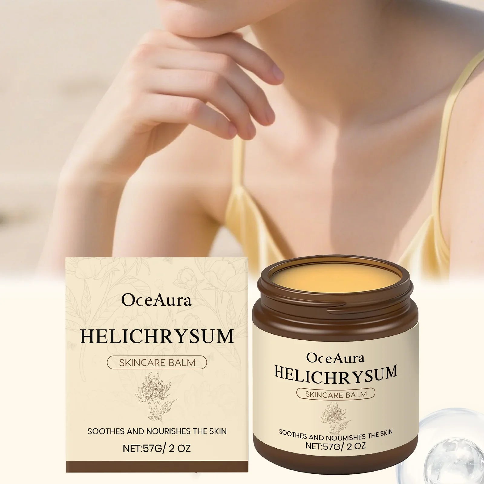 Helichrysum Soothing Skin Balm for Sensitive Dry Skin Moisturizing