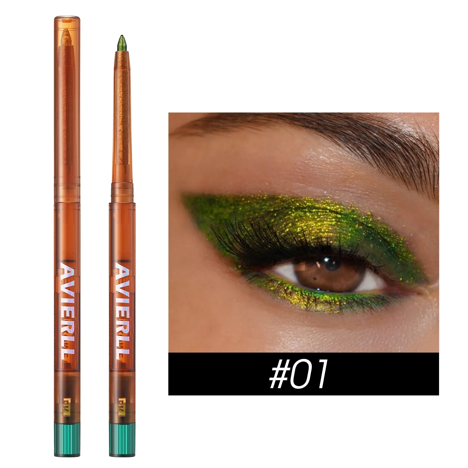 Eyeliner Gel Pencil 1pc Metallic Color Gradient Eyeliner Chameleon Glitter