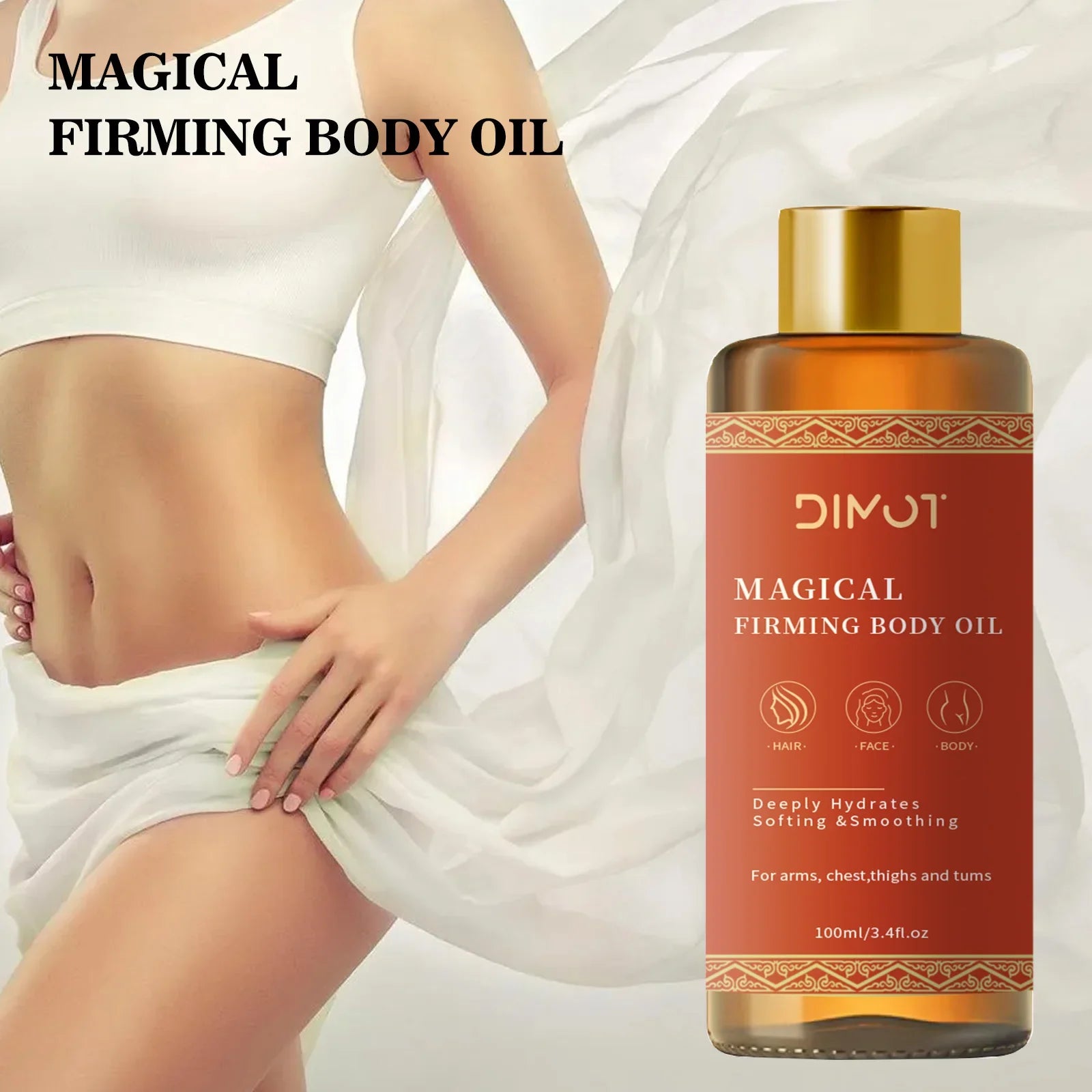Body Oil Magic Luxury  Tightening Firming Chest Thighs Deeply Moisturizing Oil